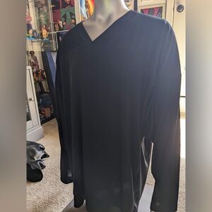 Mens CCM Hockey Practice Shirt Sz M Medium Black Long Sleeve Goalie Jersey